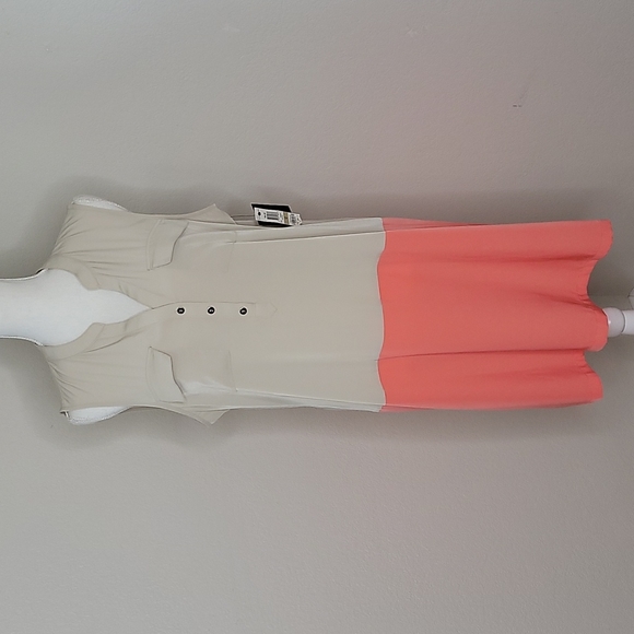 Alfani Sleeveless Color Block Dress - Picture 1 of 9